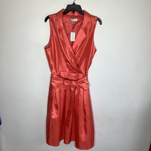 Christopher & Banks Womens Sleeveless A - Line‎ Dress Orange Sz 16 NWT.